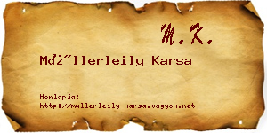 Müllerleily Karsa névjegykártya